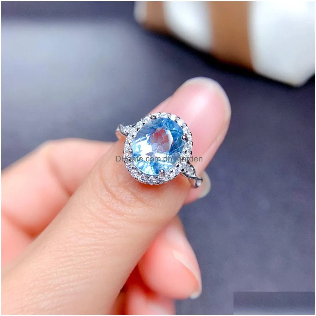 Solitaire Ring Big Topaz Diamond Solitaire Rings Women Crystal Wedding Engagement Ring Gift Fashion Fine Jewelry Will And D Dhgarden Dhbex