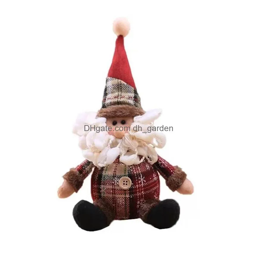 Christmas Decorations Cartoon Figure Christmas Decorations Snowflake Snowman Snata Reindeer Doll Ornaments For Festive Party Dhgarden Dhrgs