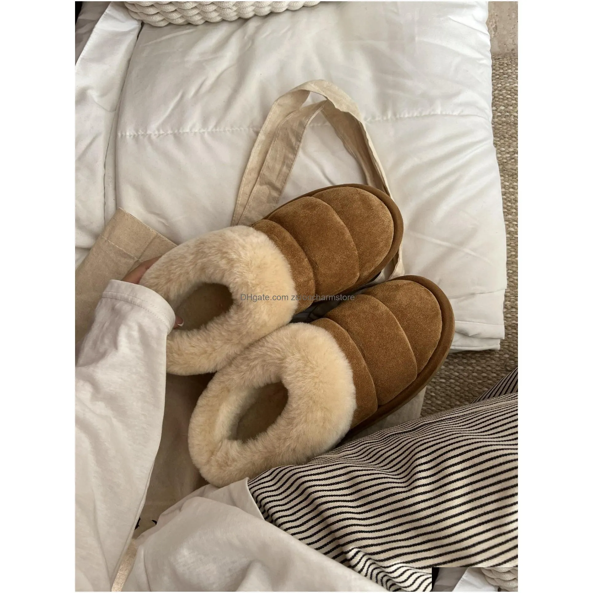 2023 womens platform tazzlita hardwood suede slipper uggss shearling lined boots wool furry cuff fur shoes sheepskin slide designer booties australia snow
