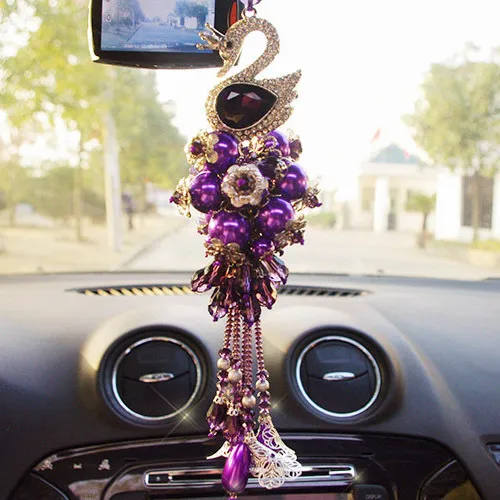 crystal car pendant with diamond car pendant car car can love card car interior hanging decoration supplies woman