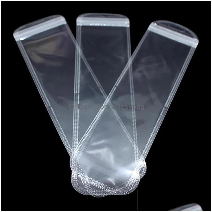 Packing Bags 20 Size Clear Plastic Self Seal Bags Electronic Accessories Storage Resealable Zipper Poly Jewelry Package Bag Hang Hole Dhhog