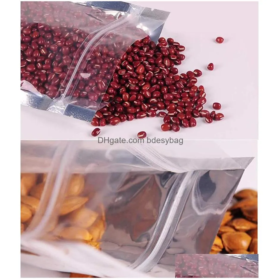 Packing Bags 17 Size Mylar Smell Proof Bags Resealable Flat Self Seal Food Storage Packaging Pouch Clear Sier Aluminum Foil Lx4267 Dro Dhhez