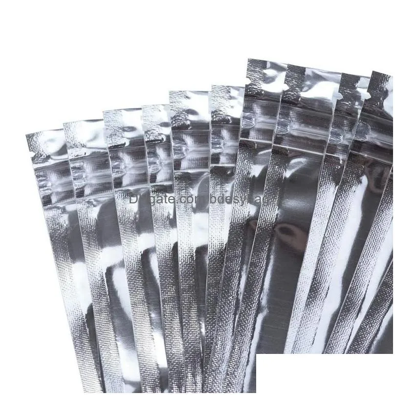 Packing Bags 17 Size Mylar Smell Proof Bags Resealable Flat Self Seal Food Storage Packaging Pouch Clear Sier Aluminum Foil Lx4267 Dro Dhhez