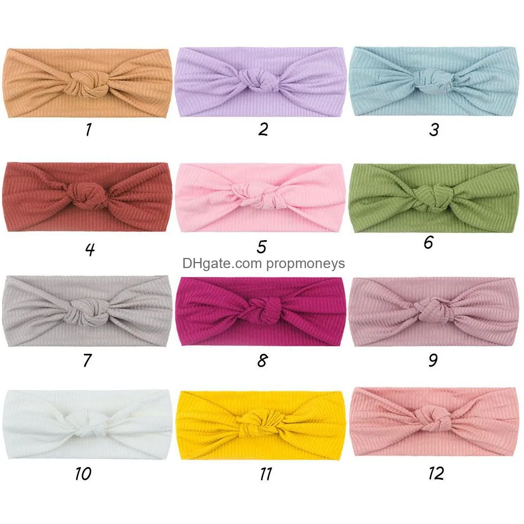 Hair Accessories Personalized Baby Ribbon Knot Headbands Toddler Turban Infant Girls Hairband Hair Accessories Drop Delivery Baby, Kid Dh0Gc