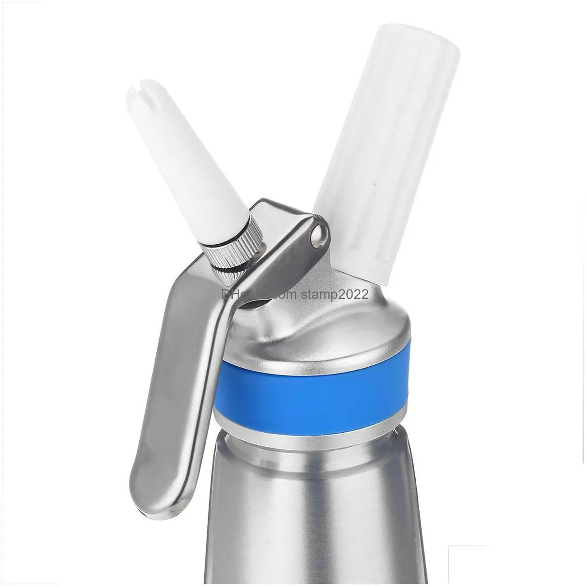 500ml aluminum cream gun  cream foamer chargers foam whipped dessert cream dispenser whipper cake making decorating tool w96