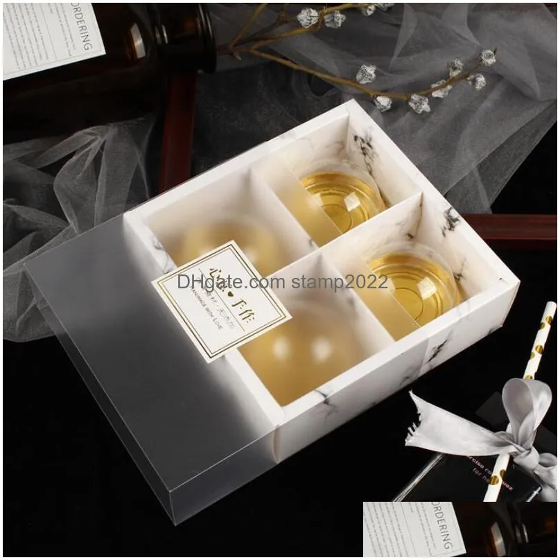 transparent frosted cake box gift wrap mooncake cakes pack packaging dessert macarons pastry packaging boxes lx3166 wjy591