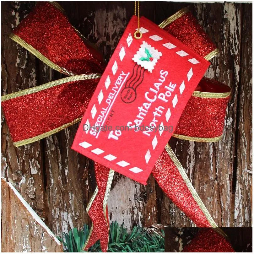 Christmas Decorations Red Christmas Envelope Greeting Cards Candy Bag Perfect Gifts For Friends Supplies Wa1018 Drop Delivery Home Gar Dhpt3