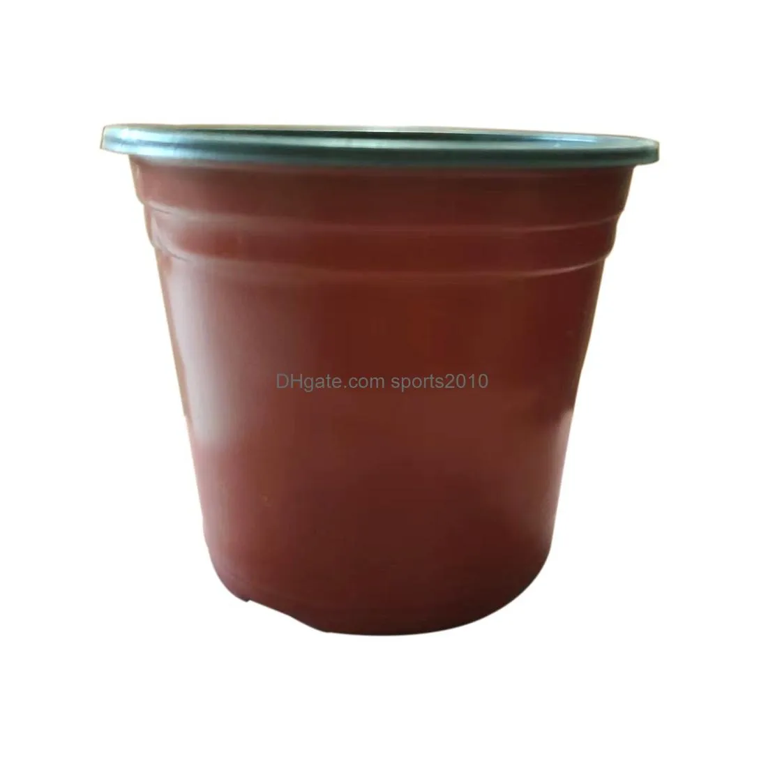 Planters & Pots Double Color Flower Pot Thickened Disposable Simple Seedling Drop Delivery Home Garden Patio, Lawn Garden Garden Suppl Dhlbu