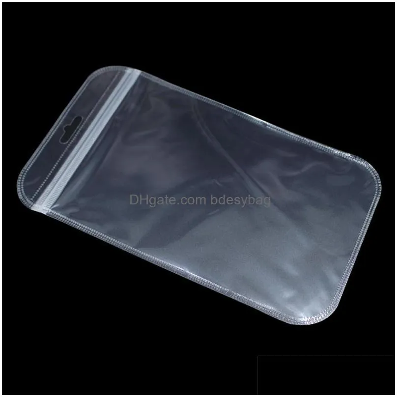 Packing Bags 20 Size Clear Plastic Self Seal Bags Electronic Accessories Storage Resealable Zipper Poly Jewelry Package Bag Hang Hole Dhhog