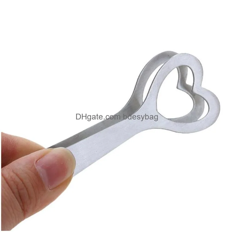 Party Favor Mini Heart Shape Stainless Steel Ice Clamp Coffee Sugar Nip Tongs Tool Bar Barbecue Bbq Clip Wa1431 Drop Delivery Home Gar Dh0On