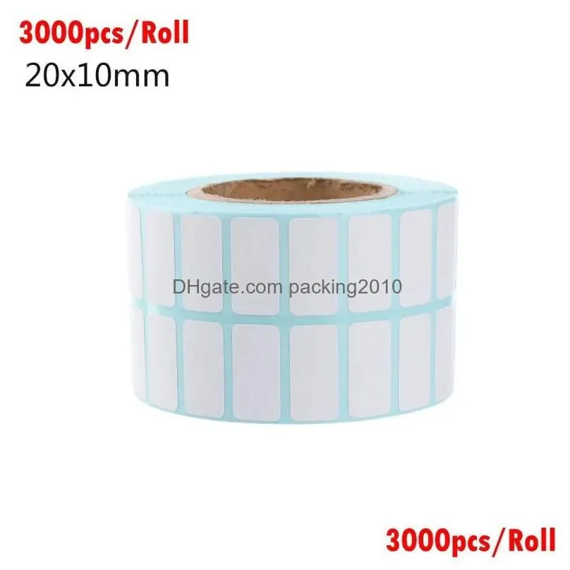 Gift Wrap 1500/3000Pcs/Roll Adhesive Thermal Label Sticker Paper Supermarket Price Blank Mtifunction Waterproof Print Supplies Drop D Dhm3M