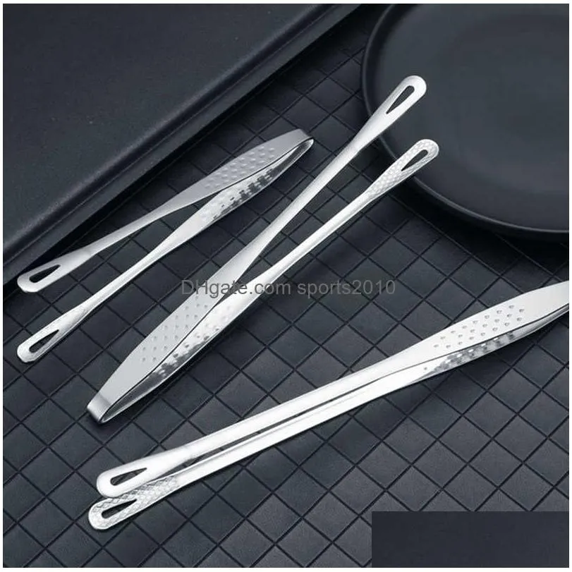 Coffee & Tea Tools New 1Pc Stainless Steel Coffee Sugar Clip Long Handle Tweezer Clamp Steak Bread Clips Tea Kitchen Bar Tool Supply D Dh0Zy