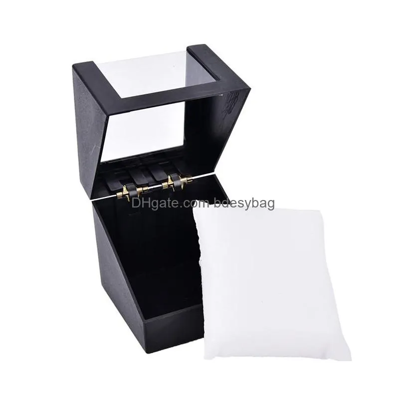 Gift Wrap Black Wrist Plastic Earring Display Storage Holder Jewelry Transparent Case Walentines Day Anniversary Gift Watch Box Lx2781 Dhsli