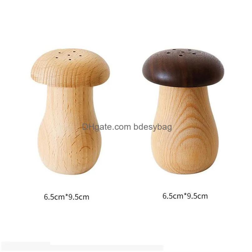 Toothpick Holders Solid Wood Tootick Holder Storage Box Kitchen Portable Mushroom Dispensers Home Restaurant Supplies Lx3201 Drop Deli Dhzg4