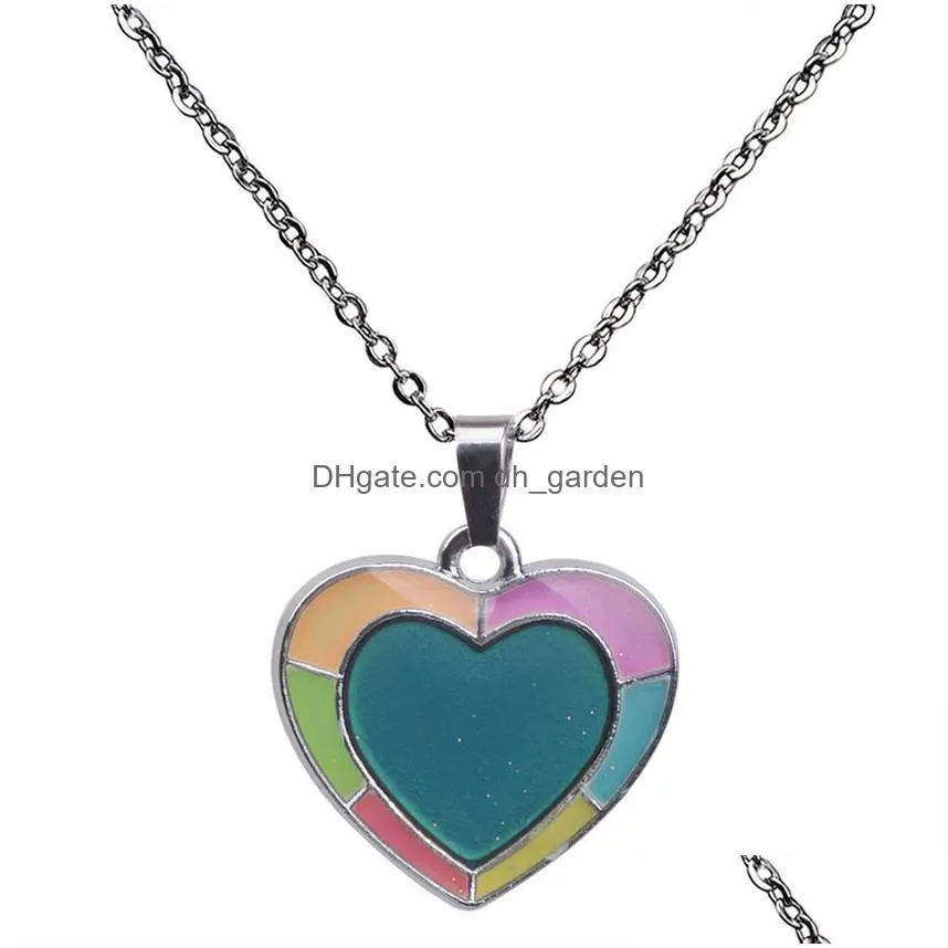 Pendant Necklaces Color Changing Temperature Sensing Necklace Mood Fashion Jewelry Will And Drop Delivery Jewelry Necklaces P Dhgarden Dh1No