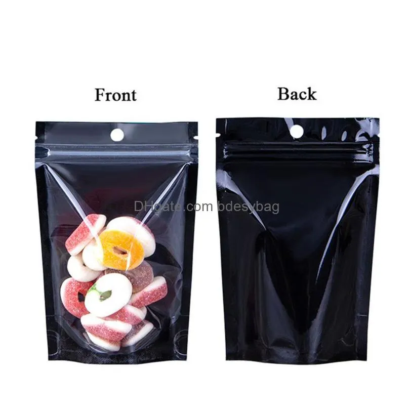 Storage Bags Colorf Reclosable Clear Front Plastic Mylar Foil Package Bags Reusable Aluminum Zipper Food Storage Wholesale Lx5157 Drop Dhffj