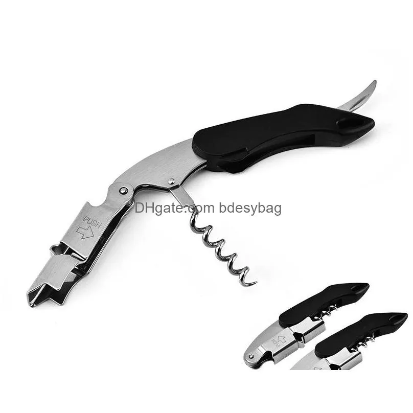 Openers Blank Plastic Handle Professional Wine Opener Mtifunction Portable Screw Corkscrew Bottle Cook Tools Lx4855 Drop Delivery Home Dh5No