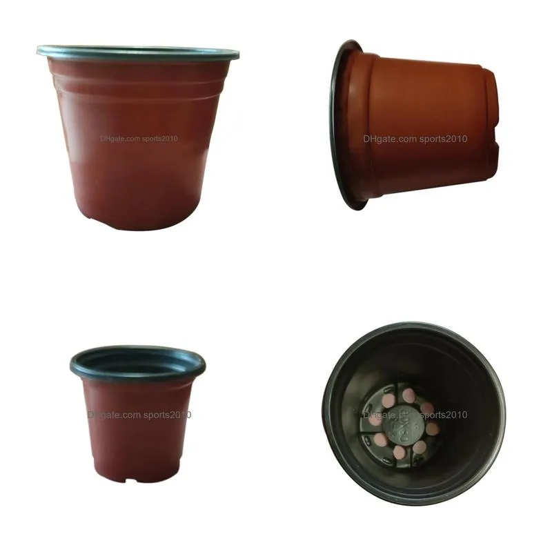 Planters & Pots Double Color Flower Pot Thickened Disposable Simple Seedling Drop Delivery Home Garden Patio, Lawn Garden Garden Suppl Dhlbu