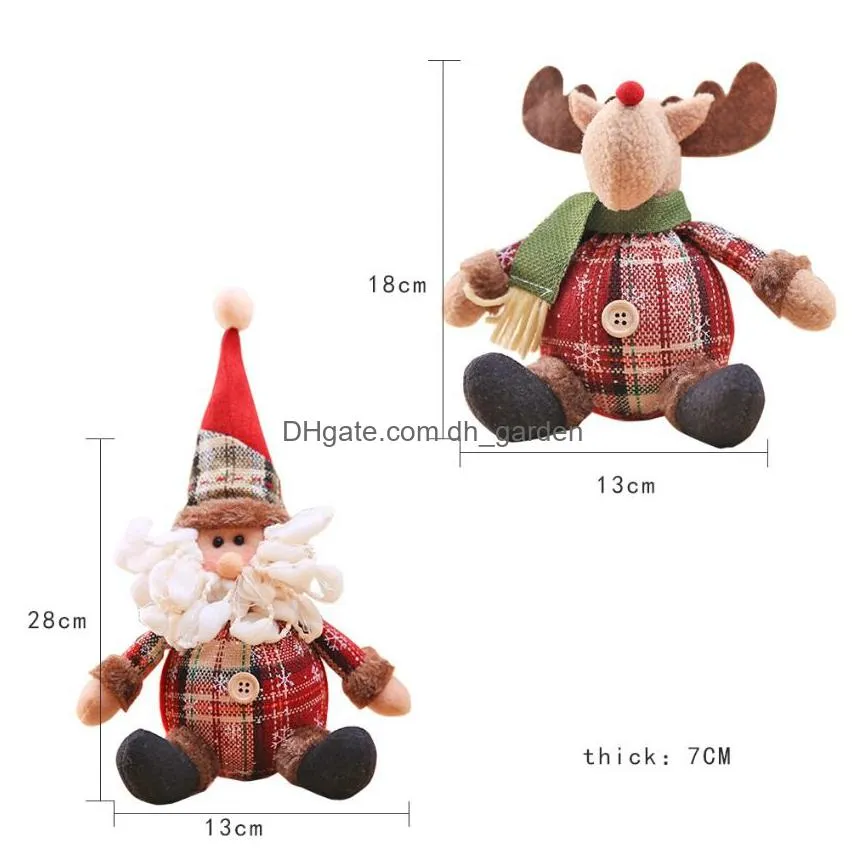 Christmas Decorations Cartoon Figure Christmas Decorations Snowflake Snowman Snata Reindeer Doll Ornaments For Festive Party Dhgarden Dhrgs