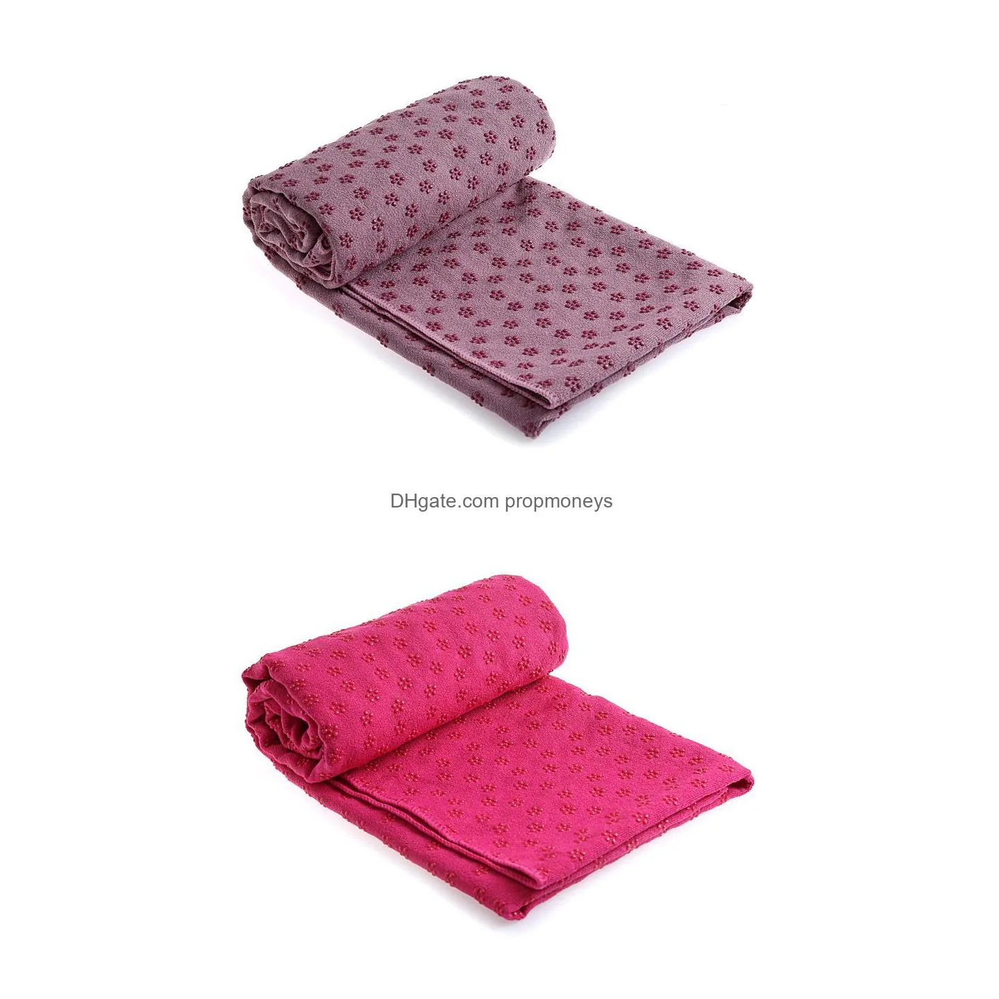 Towels & Robes Micro Fiber Antislip Yoga Mat Towel Soft Skidproof Fitness Blanket 183X63Cm Drop Delivery Baby, Kids Maternity Bath Sho Dhp2Q