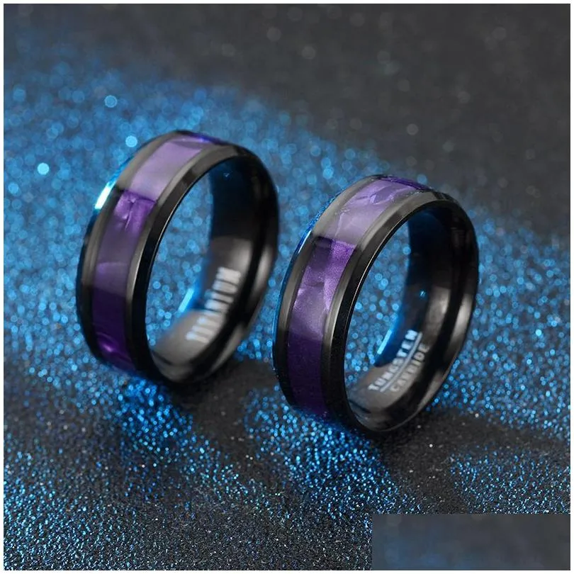 Jewelry Stainless Steel Rings Band Men Ring Classic Black Couple Fashion Hip Hop Jewelry Lover Gift Will And Drop Delivery Baby, Kids Dhlfz