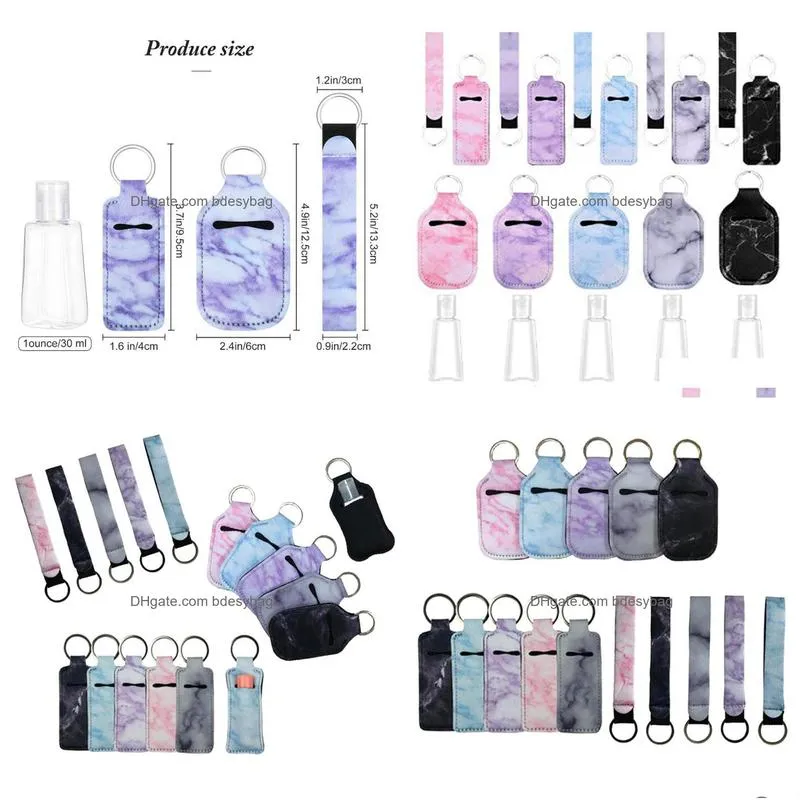 Other Home Storage & Organization 4Pcs/Set Neoprene Lipstick Hand Sanitizer Holder With Wristlet Keychains Wrist Lanyard Keychain 30Ml Dhunk