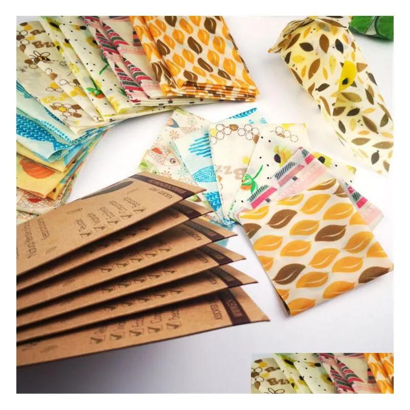 3pcs/set zero waste food reusable wrap sustainable plastic beex food wraps snack fruit packaging kitchen food  keeping