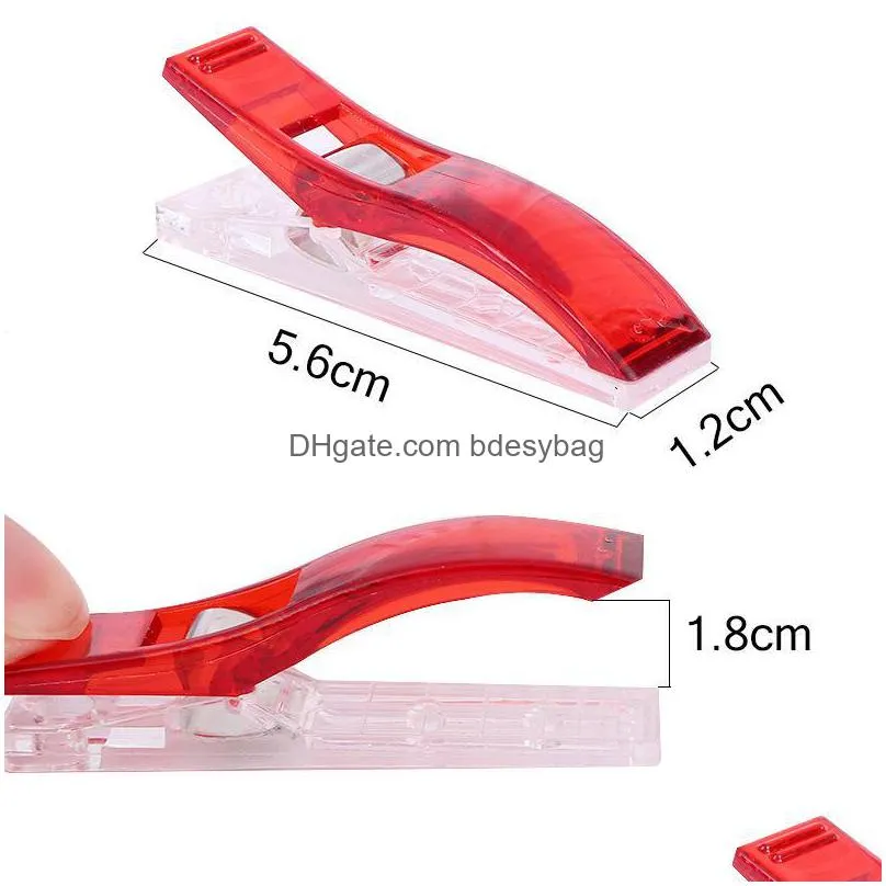 Bag Clips Large Wonder Clips For Fabric Quilting Craft Sewing Knitting Cloghet Diy Work Fixed Clamps 5.6X1.2X1.8Cm Wholesale Lx0149 Dr Dh2Ay