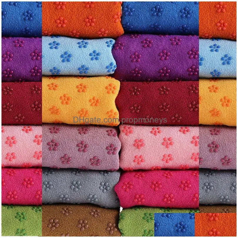 Towels & Robes Micro Fiber Antislip Yoga Mat Towel Soft Skidproof Fitness Blanket 183X63Cm Drop Delivery Baby, Kids Maternity Bath Sho Dhp2Q