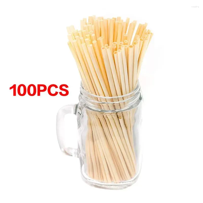 Drinking Straws 2PCS Set Portable Straw Natural Wheat Biodegradable Environmentally Friendly Bar Kitchen Accessories