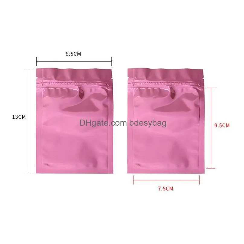 Storage Bags Self Sealing Aluminum Foil Mylar Bag Heat Sealable Bags Smell Proof Pouch Long Term Storage With Tear Notches For Candy T Dhqr8