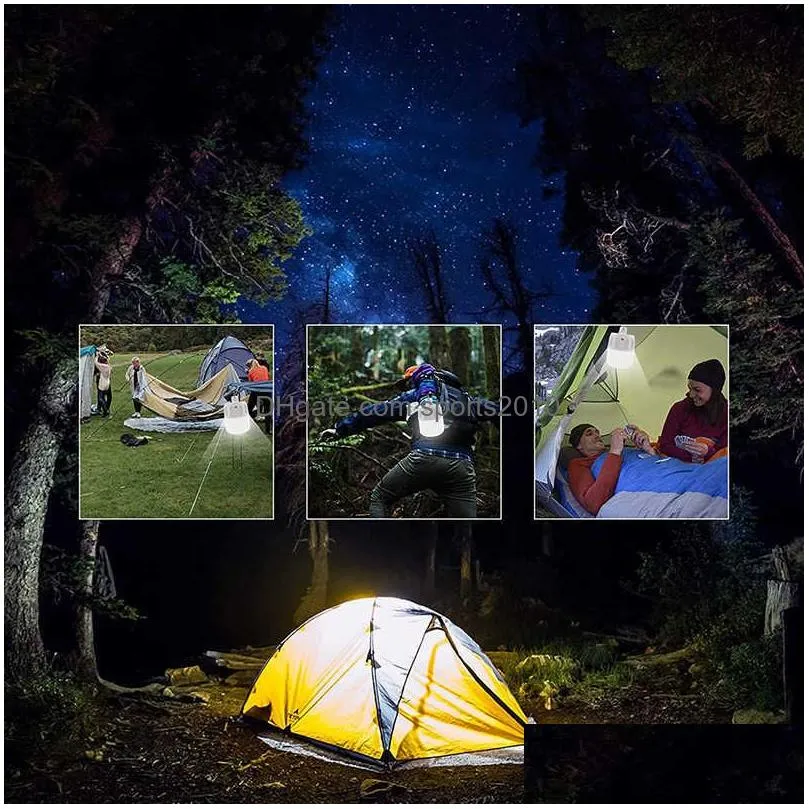 Other Home & Garden New 130W Usb Rechargeable Led Bb Light Emergency Lights 3 Gears Outdoor Portable Tent Lamp Battery Lantern For Gar Dhogo