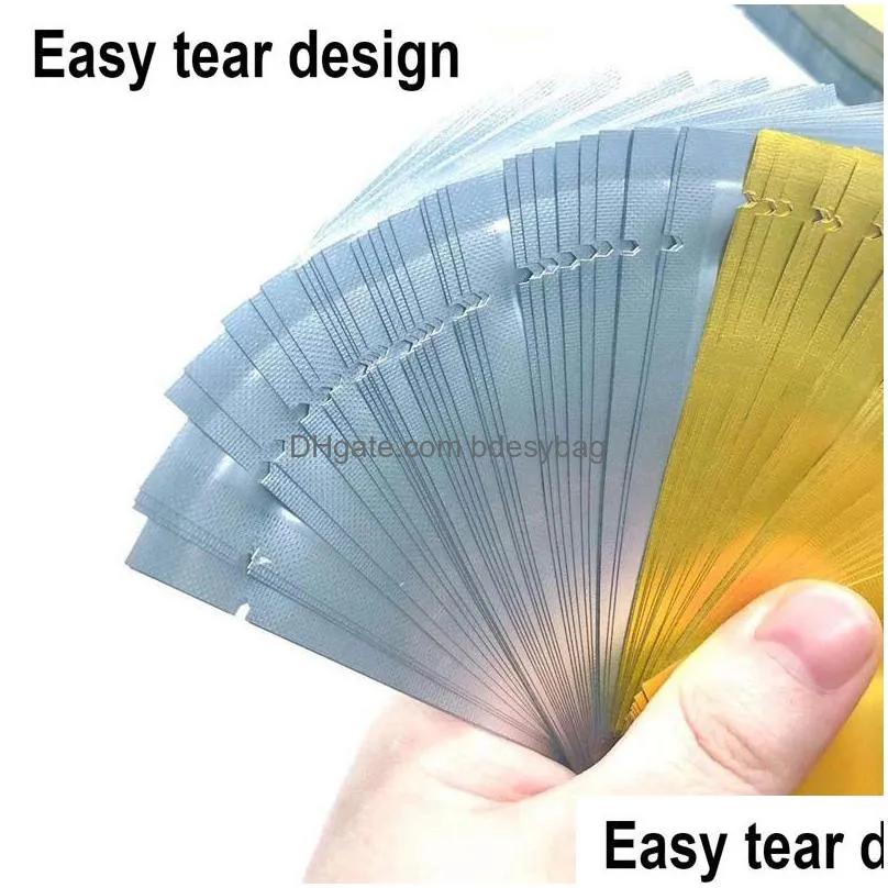 Storage Bags 6 Sizes Pe Colorf Heat Seal Aluminum Mylar Foil Bag Smell Proof Pouch Closet Organizer Kitchen Accessories Home Decor Cra Dhos4