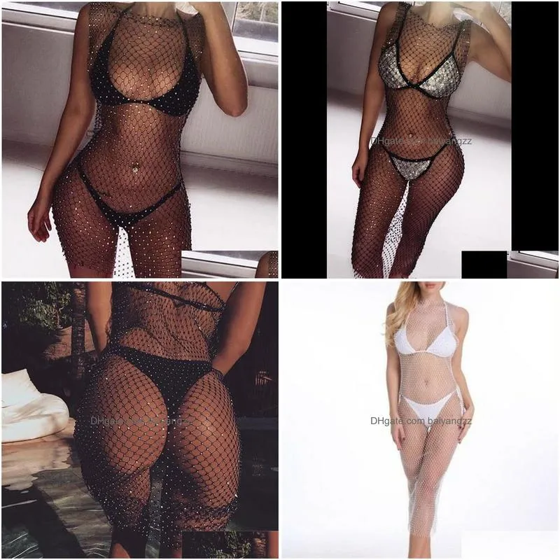 sexy women dress summer beach dress lace net cover up bathing suit 2020 est summer robe femme ropa mujer elegant