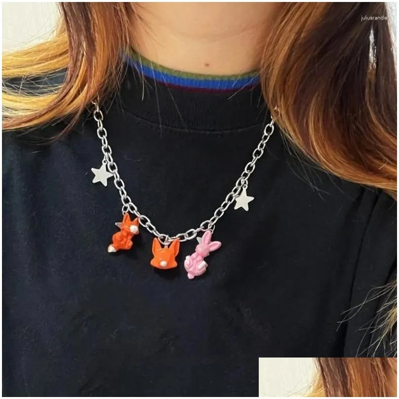 Pendant Necklaces Cool Star For Men Women Couple Punk Coarse Chain Necklace Party Club Dancing Jewelry Gift