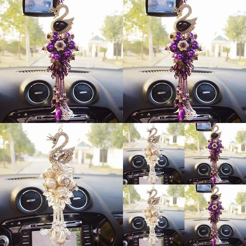 crystal car pendant with diamond car pendant car car can love card car interior hanging decoration supplies woman