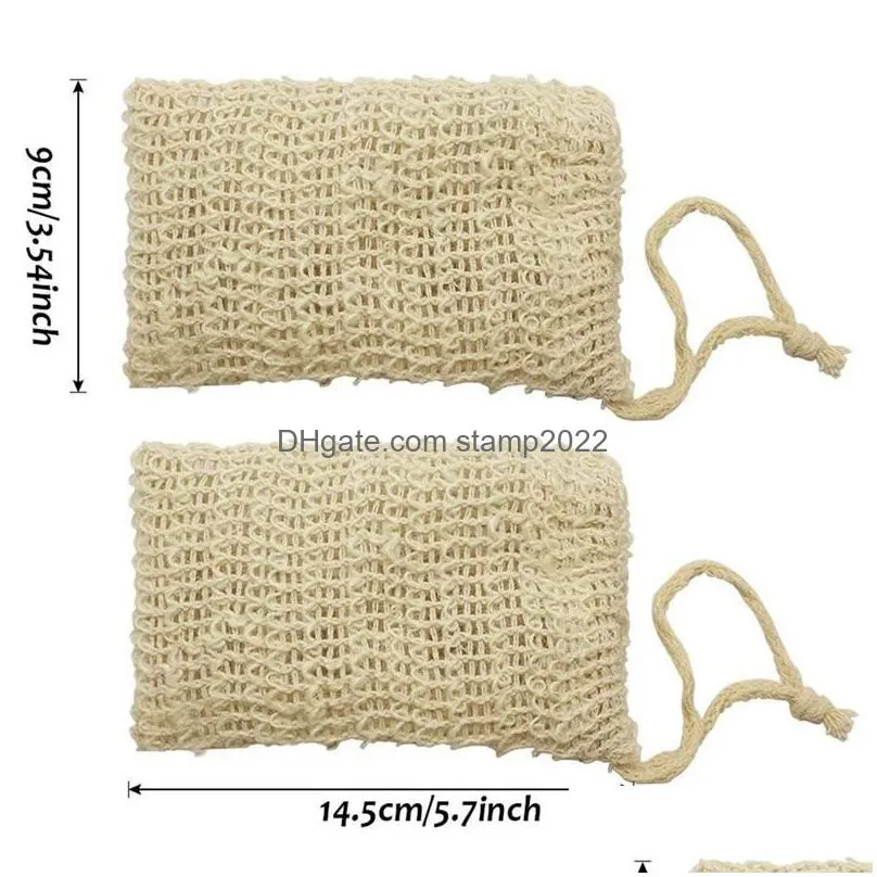 natural sisal soap bag exfoliating soap saver pouch holder wjy591