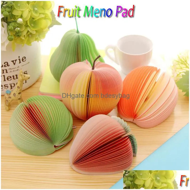 Notes Creative Fruit Shape Notes Cute  Lemon Pear Stberry Memo Pad Sticky Paper School Office Supply Drop Delivery Office School Dhemb