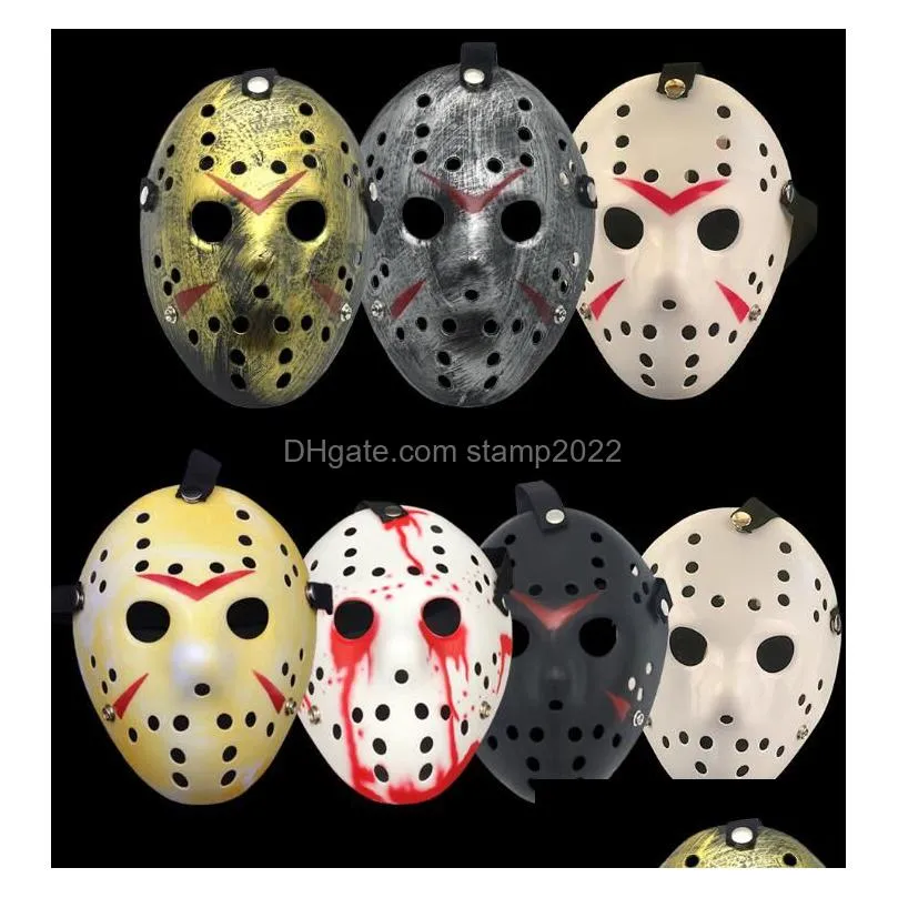 wholesale masquerade masks jason voorhees mask friday the 13th horror movie hockey mask scary halloween costume cosplay plastic party masks