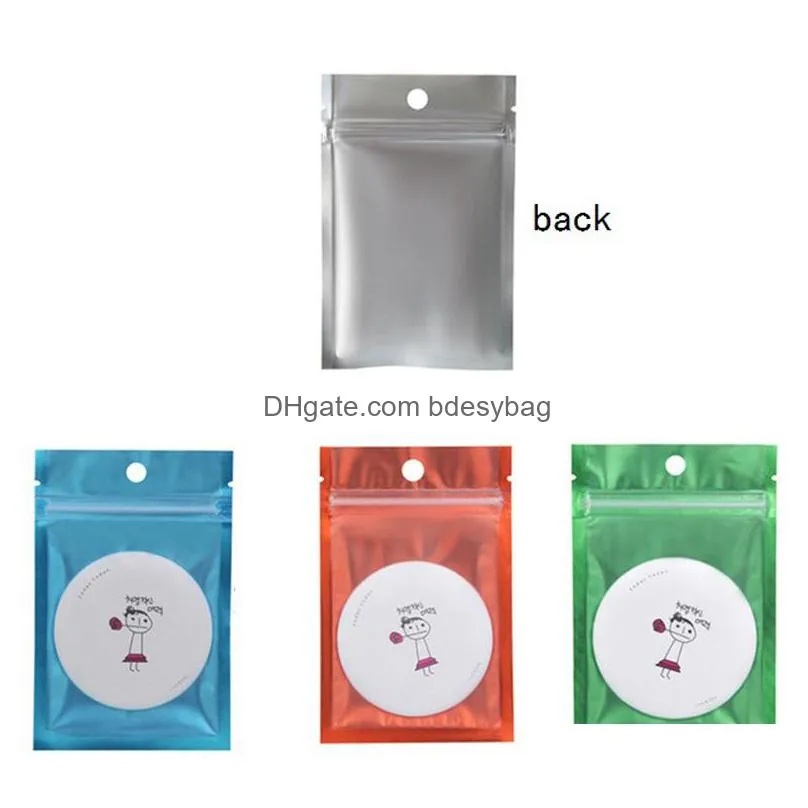 Packing Bags One Side Clear Colored Resealable Zip Mylar Bag Aluminum Foil Bags Smell Proof Pouches Jewelry Pack Lx4558 Drop Delivery Dhmdz