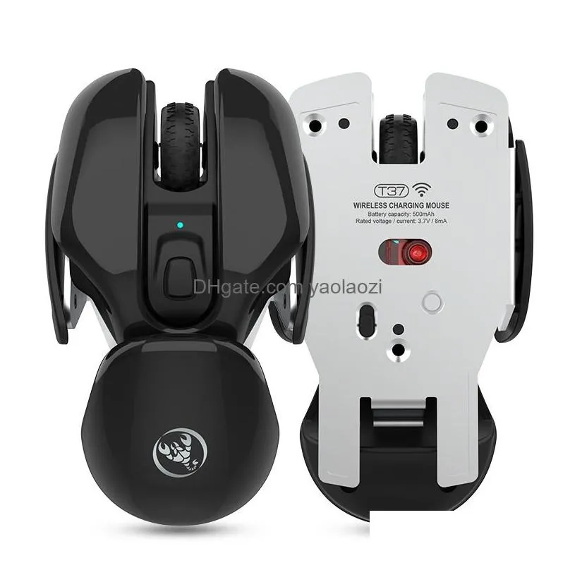 t37 silent 2.4g wireless mouse rechargeable office mouse factory direct sale 1600dpi adjustable mice 