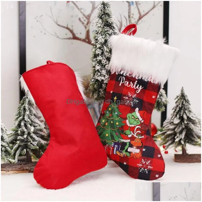 Christmas Decorations P Christmas Stockings Tree Hangs Merry Decorations Candy Gift Bag Ornaments Xmas Gifts Happy New Year Dhgarden Dhq87