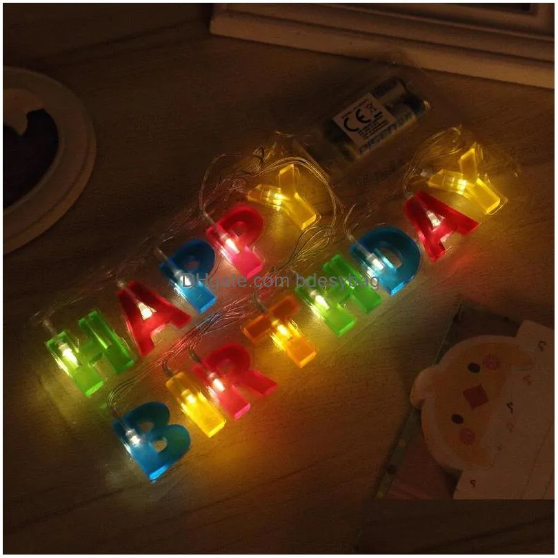Christmas Decorations Merry Christmas Glowing Letters String Creative Led Battery Lights Party Decorative Drop Delivery Home Garden Fe Dhb9S