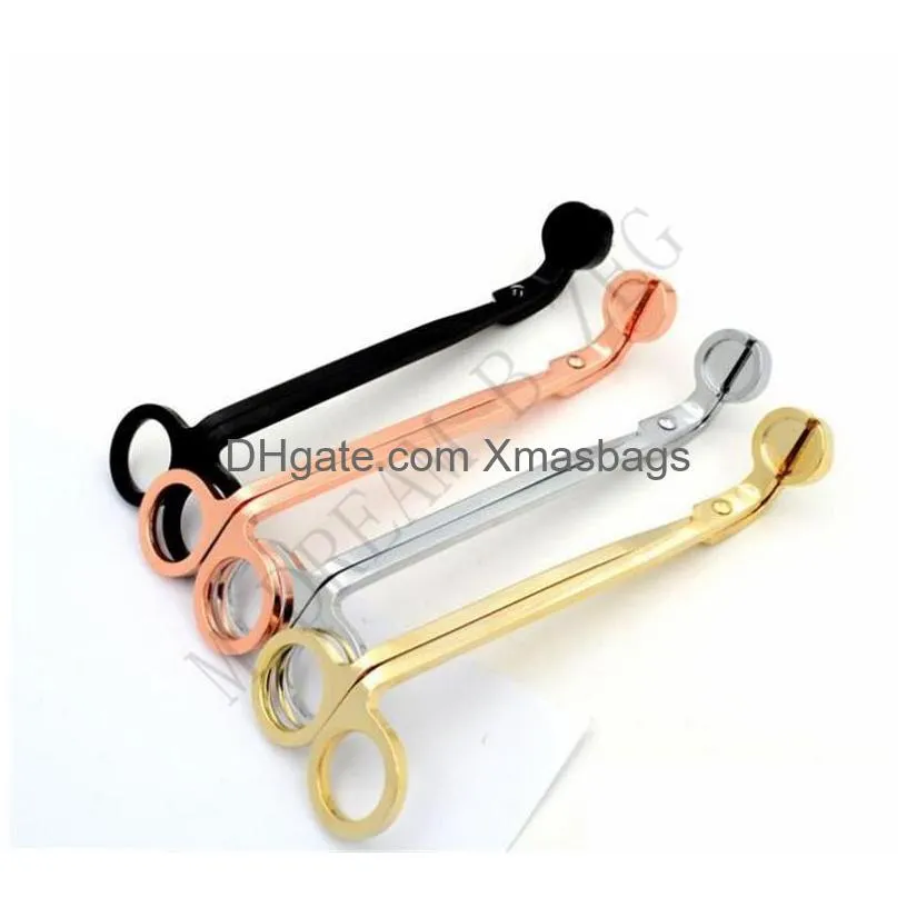 4 colors candle wick trimmer stainless steel oil lamp trim scissor durable cutter snuffer tool hook clipper