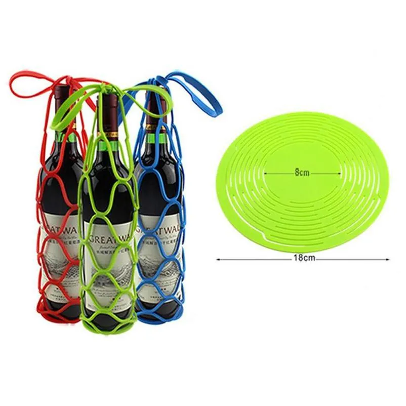 Mats & Pads Mtifunction Sile Insation Mat Placemat Drink Glass Coaster Tray Wine Bottle Basket Bag For Picnic Lz01599 Drop Delivery Ho Dhh94