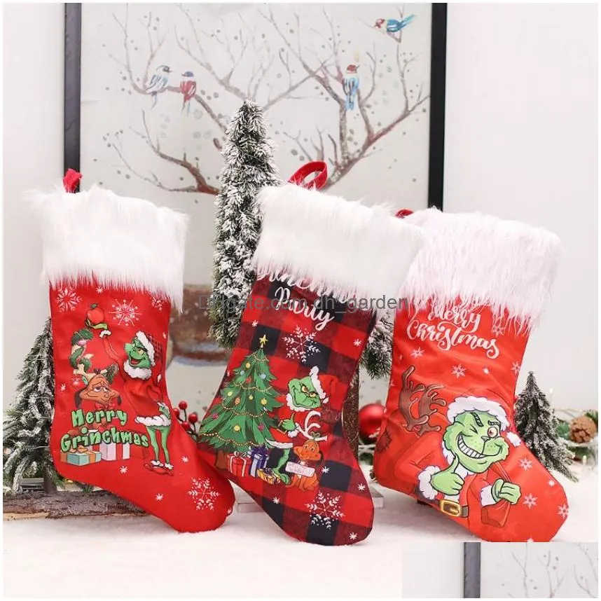 Christmas Decorations P Christmas Stockings Tree Hangs Merry Decorations Candy Gift Bag Ornaments Xmas Gifts Happy New Year Dhgarden Dhq87