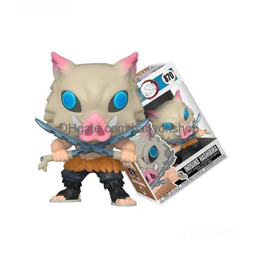 action toy figures funko  anime kamado tanjirou nezuko demon slayer figure action figures pvc model toys christmas gift t231010