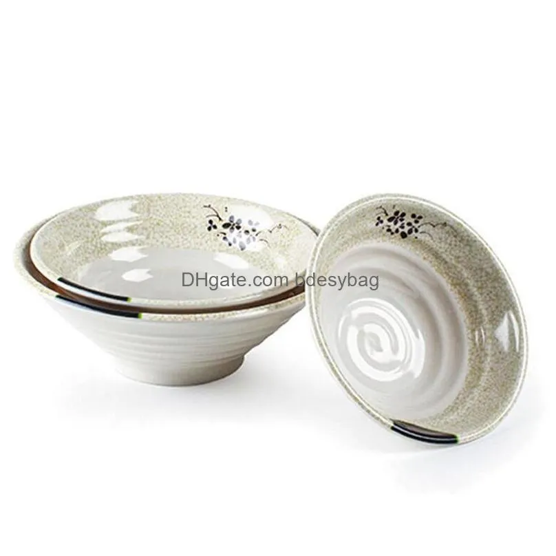 Bowls 5 Size Thickened Melamine Noodle Bowl Imitation Porcelain Large Soup Powder Commercial Spicy Anti Falling Plast Lx4431 Drop Deli Dhynx