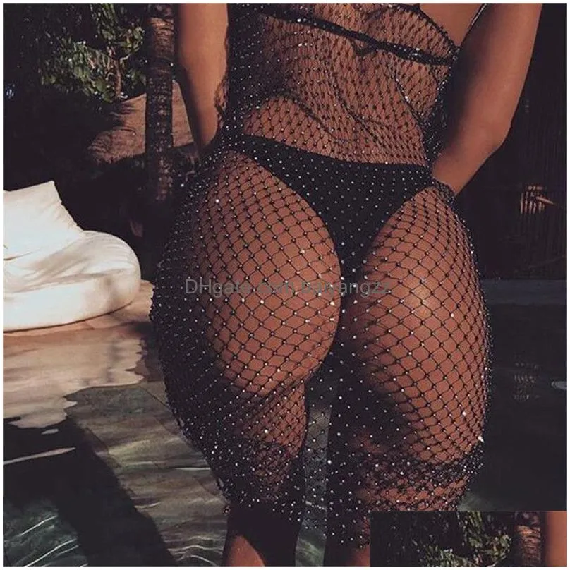 sexy women dress summer beach dress lace net cover up bathing suit 2020 est summer robe femme ropa mujer elegant