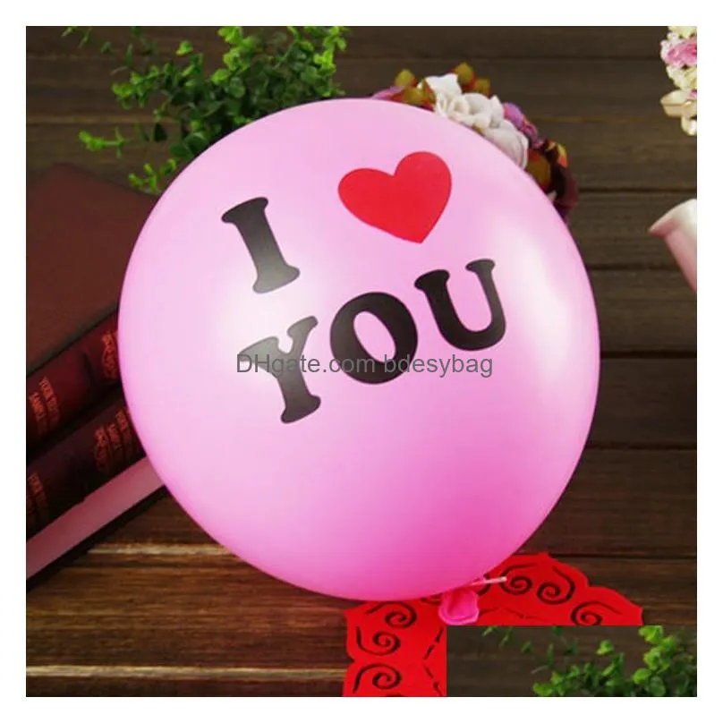 Party Decoration 100Pcs/Set 12 Inch Love Heart I You Pearl Latex Balloon Wedding Christmas Birthday Party Decoration Wa1270 Drop Deliv Dh0Dq